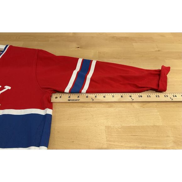 STUSSY Women's Retro Striped Graphic t-shirt dress Blue Red White size Medium - Picture 6 of 10